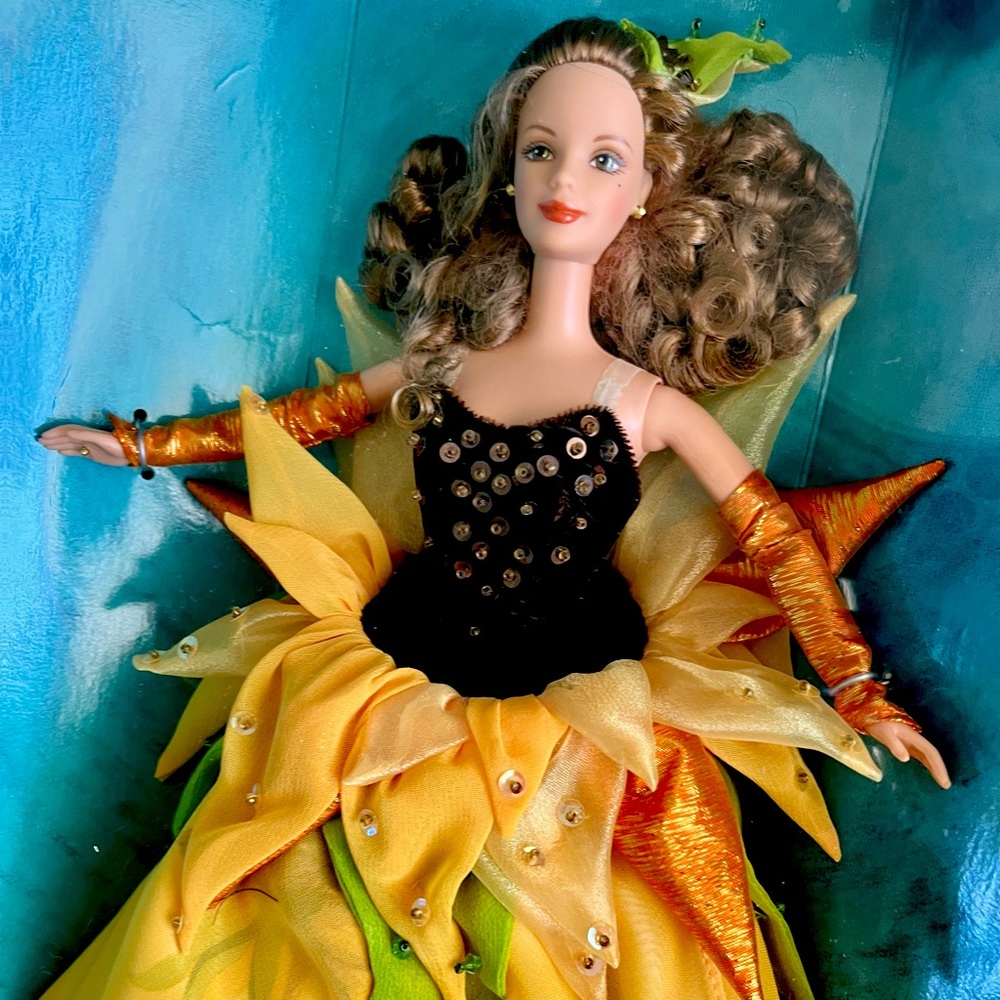 Vintage Barbie - Sunflower Barbie - Inspired by Vincent Van Gogh painting